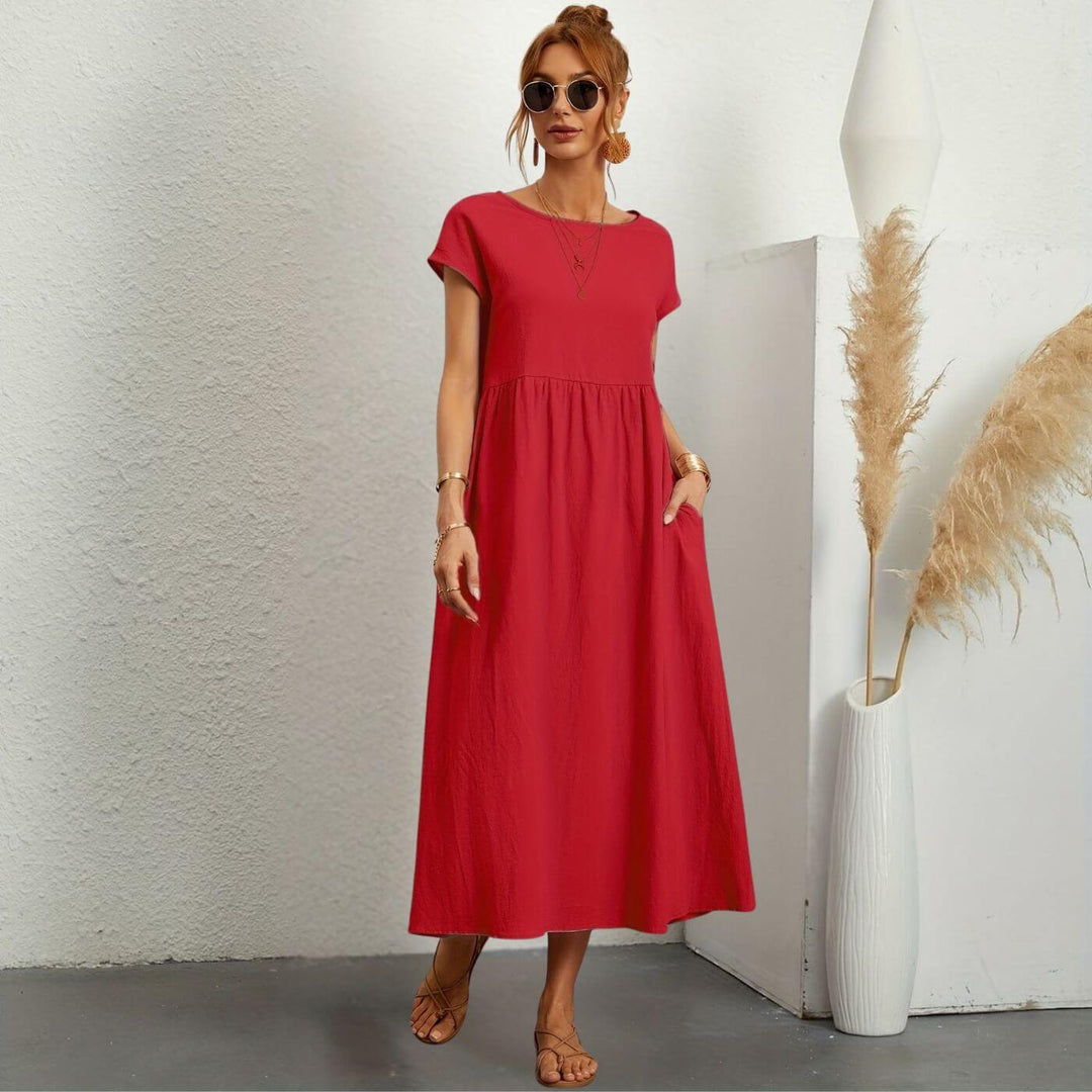 Ellie™- Andningsbar Linneklänning för Enkel Elegans