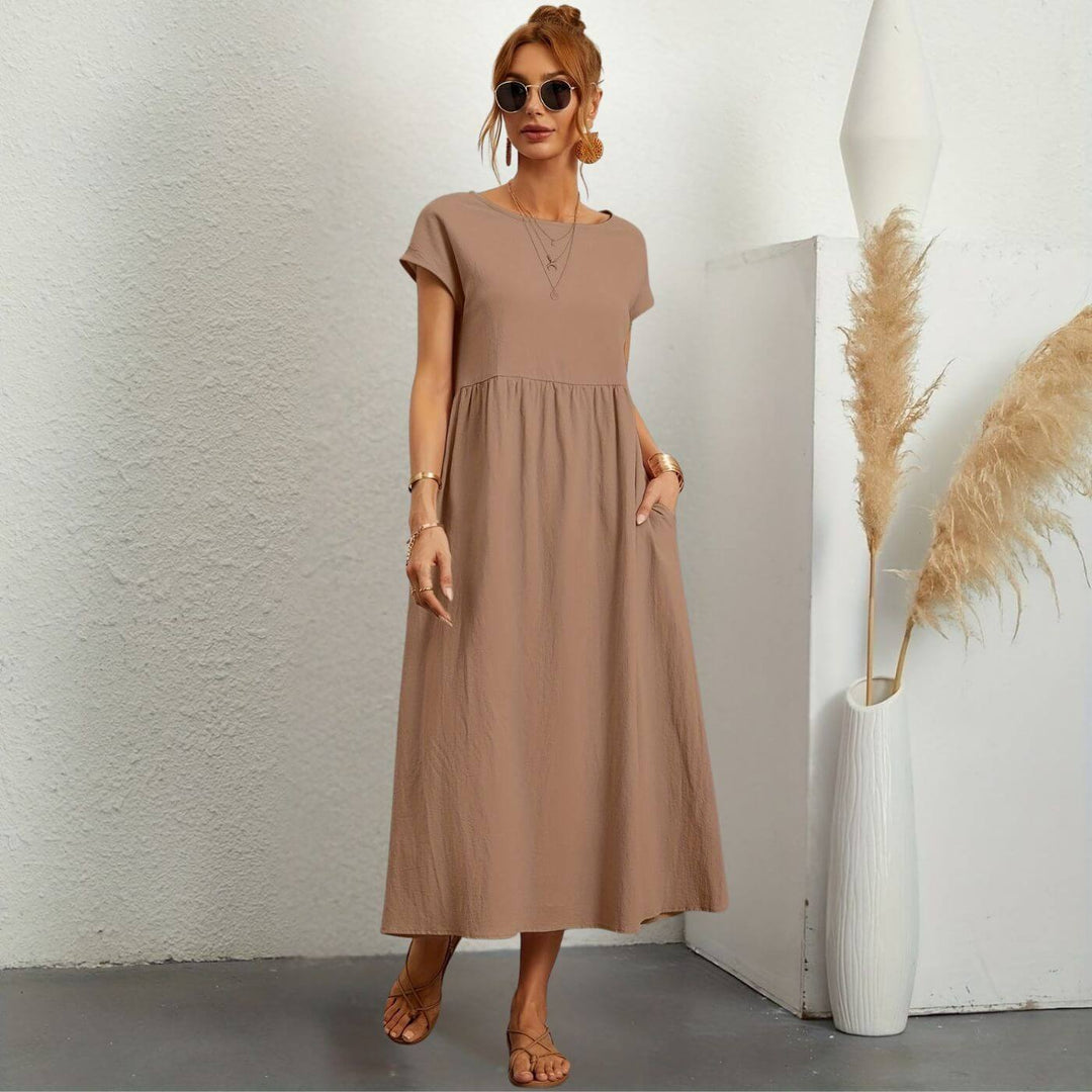 Ellie™- Andningsbar Linneklänning för Enkel Elegans
