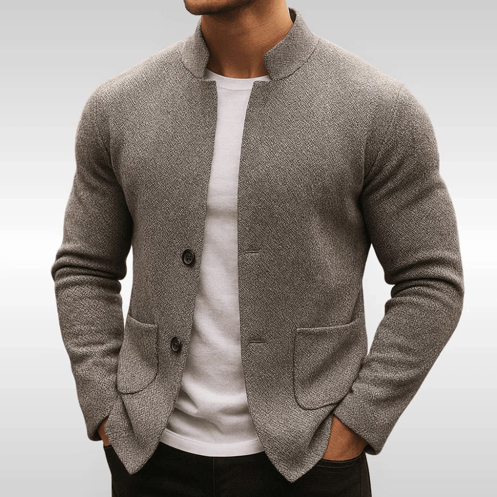 Premium Stickad Herr Blazer