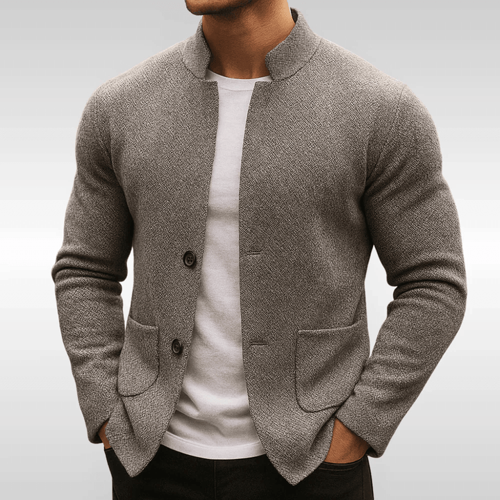 Premium Stickad Herr Blazer